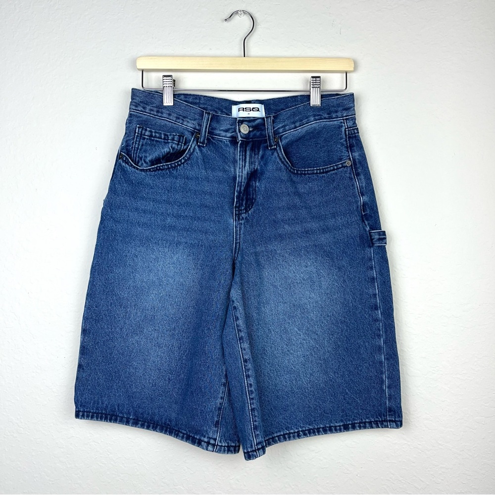 RSQ Vintage Y2K Baggy Jorts Bermuda Denim Carpenter Shorts Sz 26